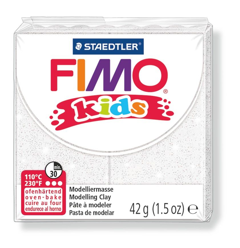 Глина Fimo Kids 8030 52 glitter white